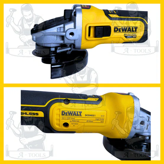 DEWALT COMBO SET ชุดสว่านกระแทกไร้สายเเละเครื่องเจียรไร้สาย 20V รุ่น DCK2026P2T-B1 (DCD806+DCG4051) 3