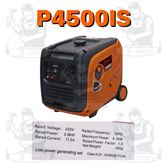POLO เครื่องปั่นไฟ INVERTER รุ่น P2250IS 2.0KW / P3150IS 2.8KW / P4500IS 4.0KW เสียงเงียบ สตาร์ทด้วยมือ สินค้า 5