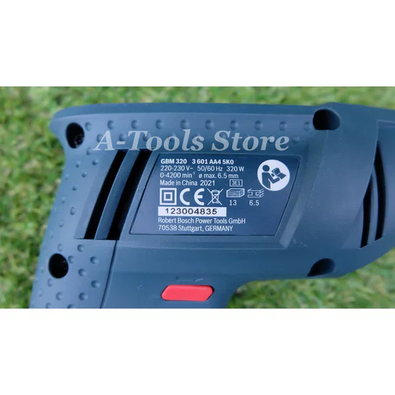 BOSCH สว่านไฟฟ้า บ๊อซ รุ่น GBM320 2หุน 1/4" ปรับ ซ้าย-ขวาได้ 320W เจาะไม้ เหล็ก สว่าน บอซ GBM 320 4