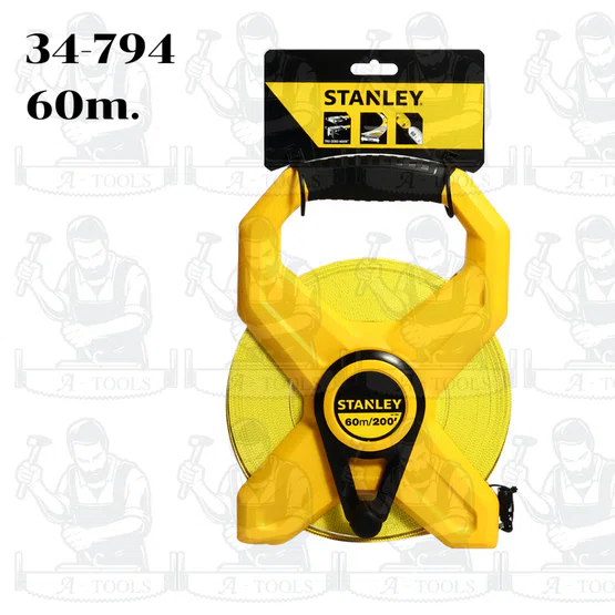 STANLEY เทปวัดที่แนบไฟเบอร์กลาสขนาด 30เมตร รุ่น 34-791 30m./ 34-794 60m. แถบวัดทอด้วยเส้นใย 26 เส้น กว้าง 12.5 มม.ของแท้ 6