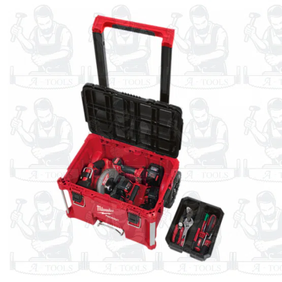 Milwaukee กล่องเครื่องมือ PACKOUT ล้อลาก รุ่น 48-22-8426 ขนาดล้อ 9นิ้ว รับน้ำหนักได้114กิโล 6