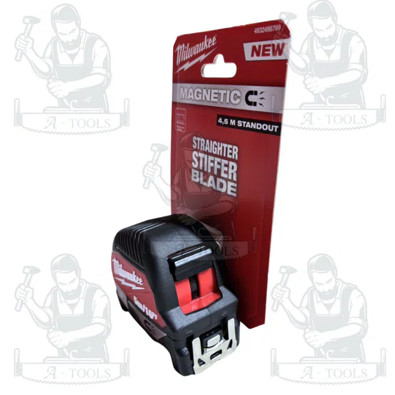 Milwaukee ตลับเมตร รุ่น COMPACT MAGNETIC- 4932498769 New 5 เมตร 16 ฟุต การออกแบบที่กะทัดรัดและถูกหลักสรีรศาสตร์ 5