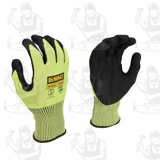 DEWALT ถุงมือกันบาด แบบเรืองแสง ไซส์ M รุ่น DPG855M ไซส์ L รุ่น DPG855L ทนน้ำมันและน้ำ ระบายอากาศได้ดีและทนทาน 4