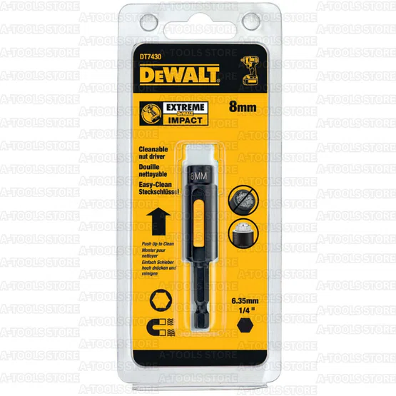 DEWALT ก้านต่อหัวบ็อกซ์ รุ่น DT7430-QZ CLEAN 8 มม. ใช้งานร่วมกับไขควงไฟฟ้า มีแม่เหล็กแรงสูงในตัว ของแท้ 3