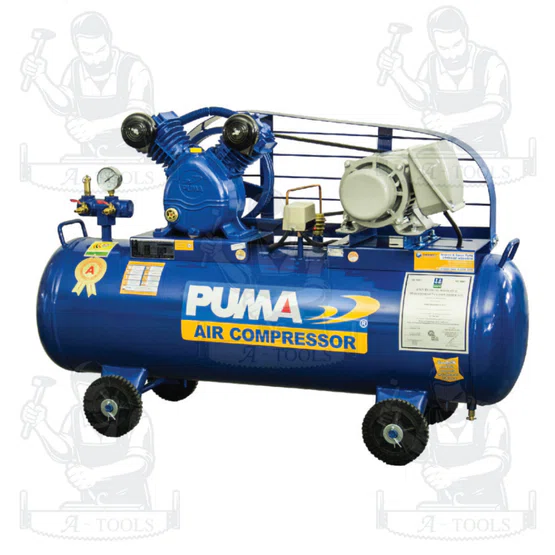 PUMA ปั๊มลม สายพาน ถัง 148 ลิตร PP22-PPM220V-MG 2HP +มอเตอร์ PUMA 2HP 220V **ส่งเร็ว ของแท้100%** 2