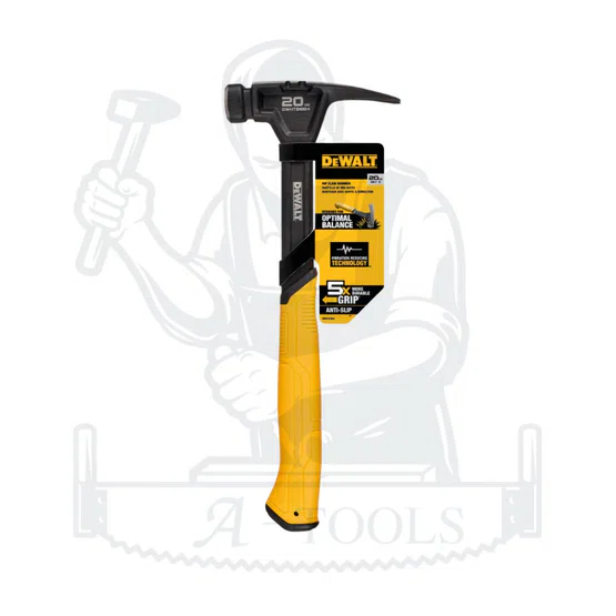 DEWALT ค้อนหงอน ตรง First Strike 20oz. รุ่น DWHT51004 ด้ามจับทนทานกว่า 5 เท่า หัวค้อน มีรูแม่เหล็ก **ส่งเร็ว ของแท้100%* 5