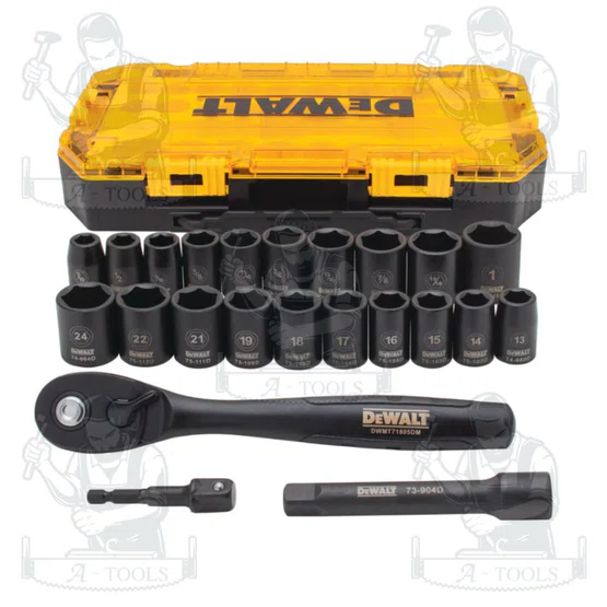 DEWALT ชุดลูกบ๊อกซ์ 23 ชิ้น 1/2" รุ่น DWMT74739 แข็งแรง ทนทานต่อการใช้งาน ของแท้ 100% พร้อมส่ง 3