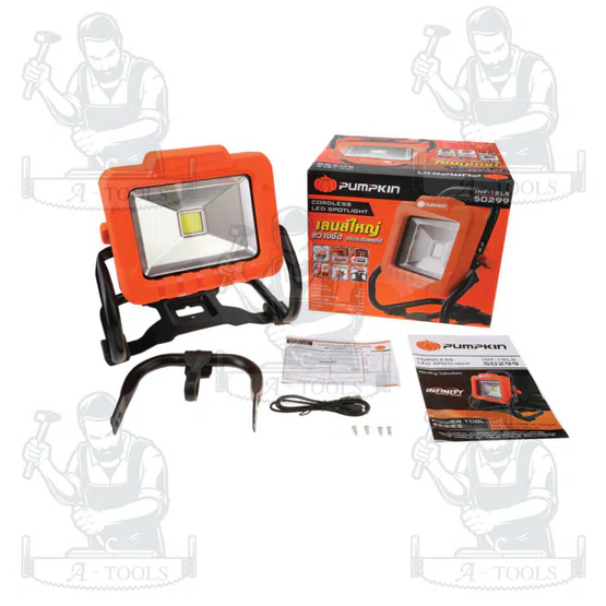 PUMPKIN ไฟสปอร์ตไลท์ ไร้สาย 20V พัมคิน รุ่น INF-18LS / 50299 ปรับหมุนได้ 360 องศา (ตัวเปล่า ไม่รวมแบต) *ส่งเร็ว ของแท้* 2