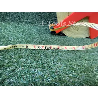 PUMPKIN TOPLON เทปวัดที่ 100เมตร พัมคิน รุ่น มือถือ 11304 / Y3110 สายเทปเคลือบด้วยสารพิเศษ ทนทาน ไม่ยืด เทปวัด สายวัด 6