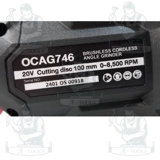 OSUKA เครื่องเจียรไร้สาย 20V รุ่น OCAG746-N (ตัวเปล่า) ปรับรอบได้ มอเตอร์ไร้แปรงถ่าน สินค้า 6