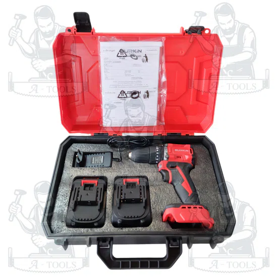 BURKIN สว่านกระแทก ไร้สาย รุ่น BBD-400 20V (อะแดปเตอร์ชาร์จ +แบต 1.5Ah x2) รับประกัน6เดือน 4