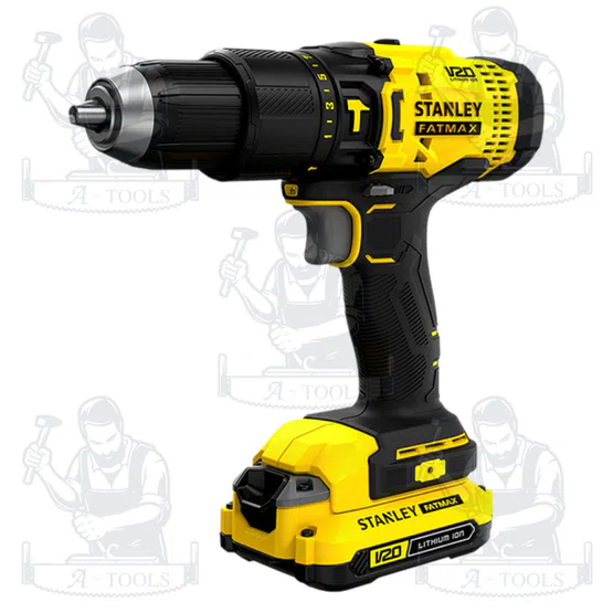 STANLEY สว่านกระแทก ไร้สาย 20V รุ่น SCD711D2KA-B1 (แบต 2.0AH +แท่นชาร์จ +กล่องเครื่องมือ และชุดดอกสว่าน100ชิ้น) 2