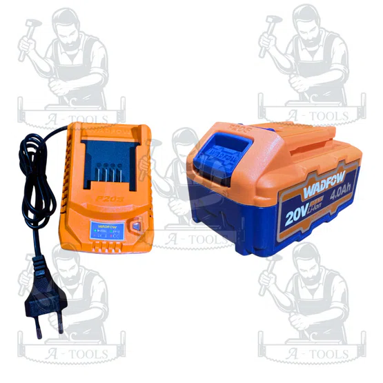 WADFOW รถเข็นตัดหญ้าไร้สาย 12.6″ 20V รุ่น WLKP5301 (แบต 4 Ah X 1 ก้อน + แท่นชาร์จแบต) รายละเอียด 1
