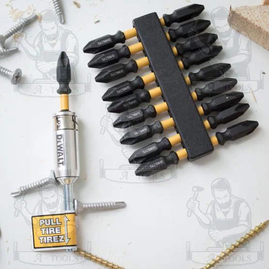 DEWALT ดอกไขควง2ด้าน PH2 FLEXTORQ 65มม. 10ชิ้น รุ่น DWA2SD65 พร้อมปลอกแม่เหล็ก ของแท้ 100% พร้อมส่ง 3