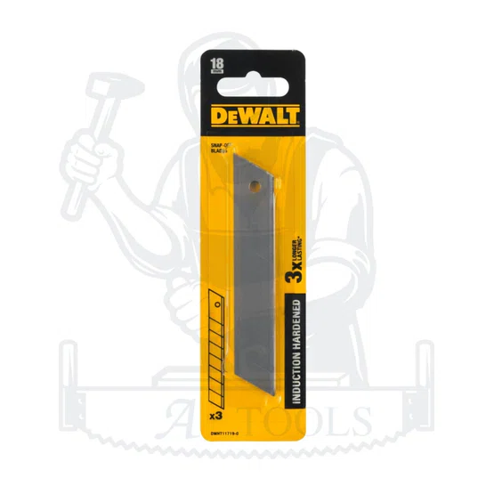 DEWALT ใบมีด คัตเตอร์ Hardened รุ่น DWHT11719-0 ขนาด18มม. คม แข็งแรง ทนทาน **ส่งเร็ว ของแท้100%** 4