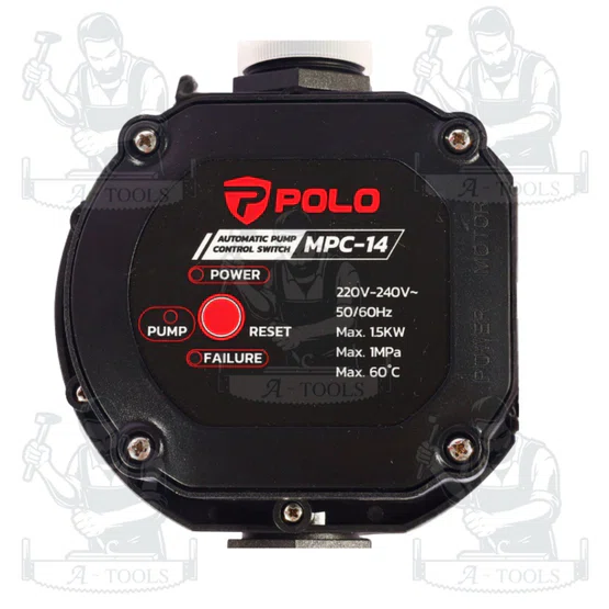 POLO สวิตช์ควบคุมปั๊มน้ำอัตโนมัติ รุ่น MPC-14 แรงดันลมสูงสุด 10 บาร์ พร้อมระบบ Smart Control สายไฟยาว 50 ซม. 5