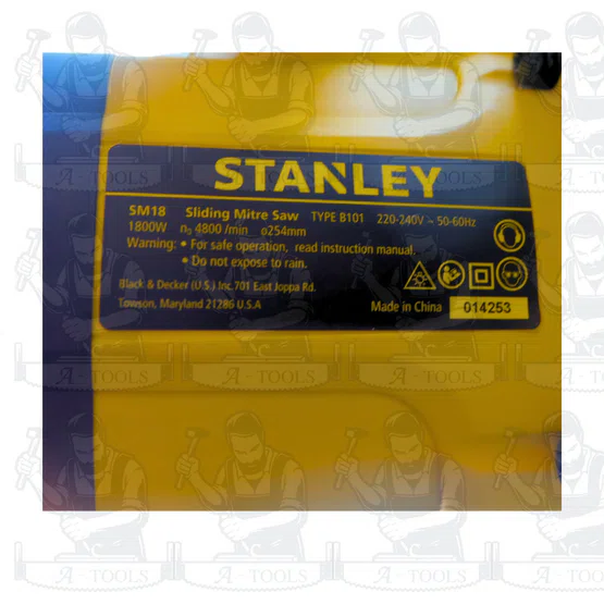 STANLEY แท่นตัดองศา สไลด์ 10นิ้ว รุ่น SM18-B1 1800วัตต์ รับประกัน2ปี **ส่งเร็ว ของแท้100%** รายละเอียด 3